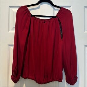 Alice + Olivia Rich Red Blouse